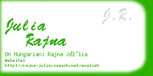 julia rajna business card